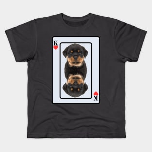 Rottweiler King Of Hearts Kids T-Shirt